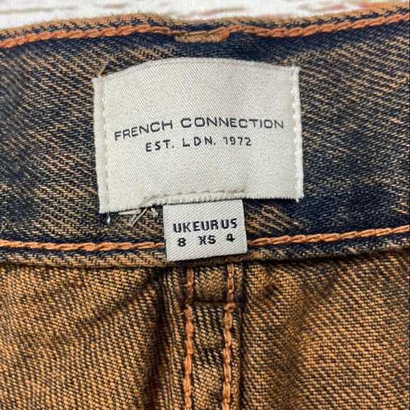 French Connection High Waist Overdyed Denim Shorts Sz 4 - Picture 5 of 11